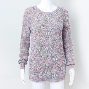 Rainbow Knit Faded Glory Sweater Sz S